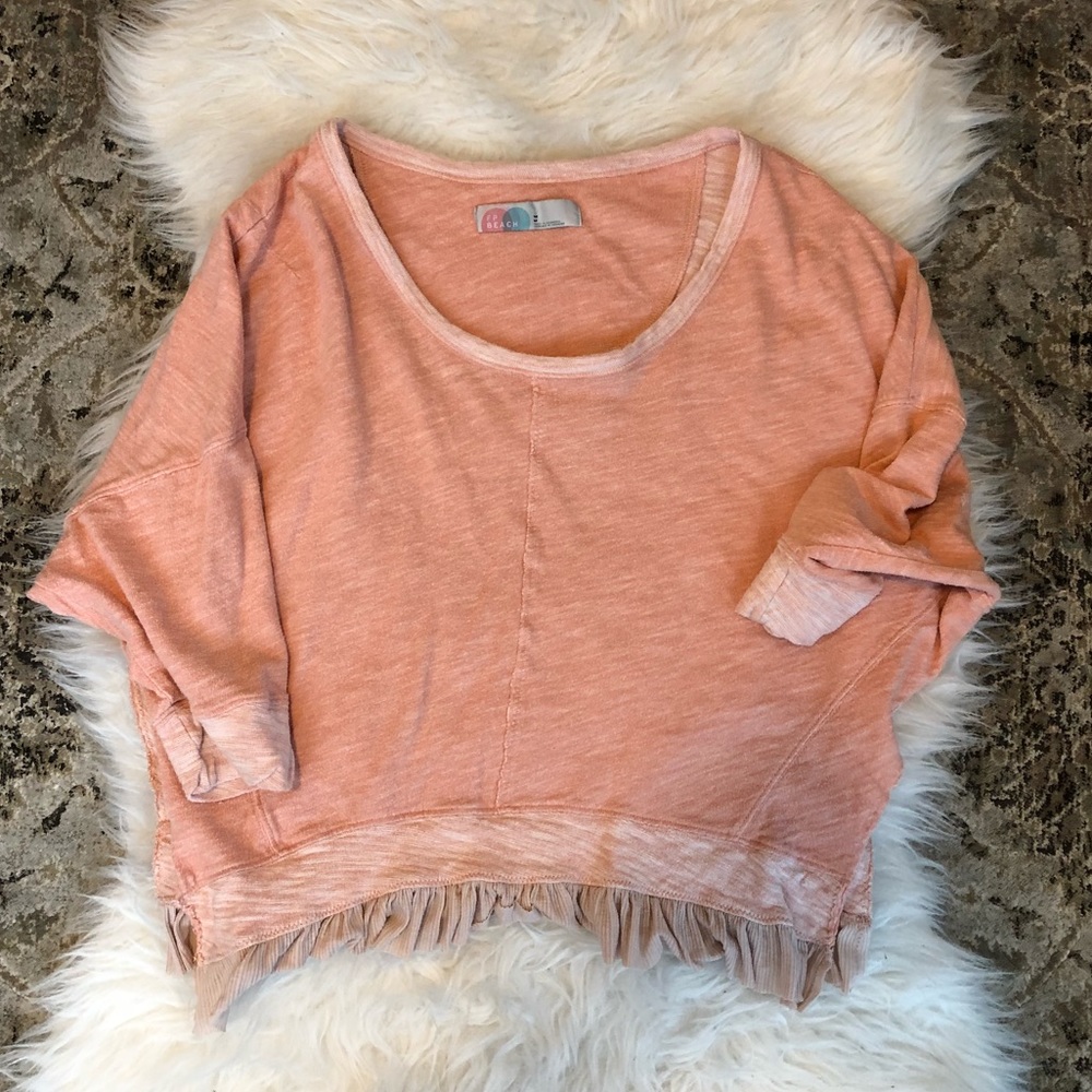 FP Beach Cropped Pink Sweatshirt